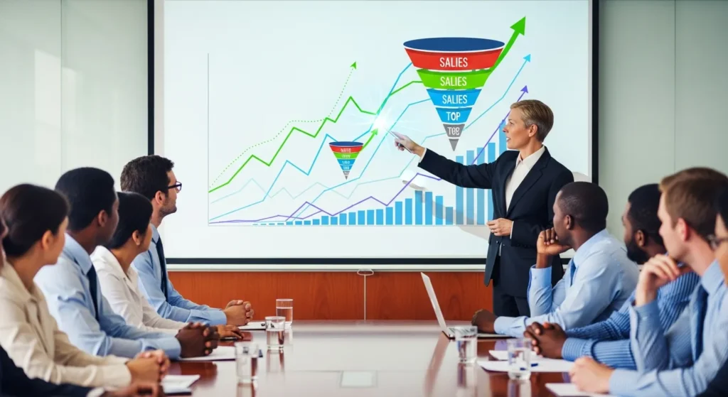 Prezentacja wyników strategii content marketingowej i wzrostu sprzedaży