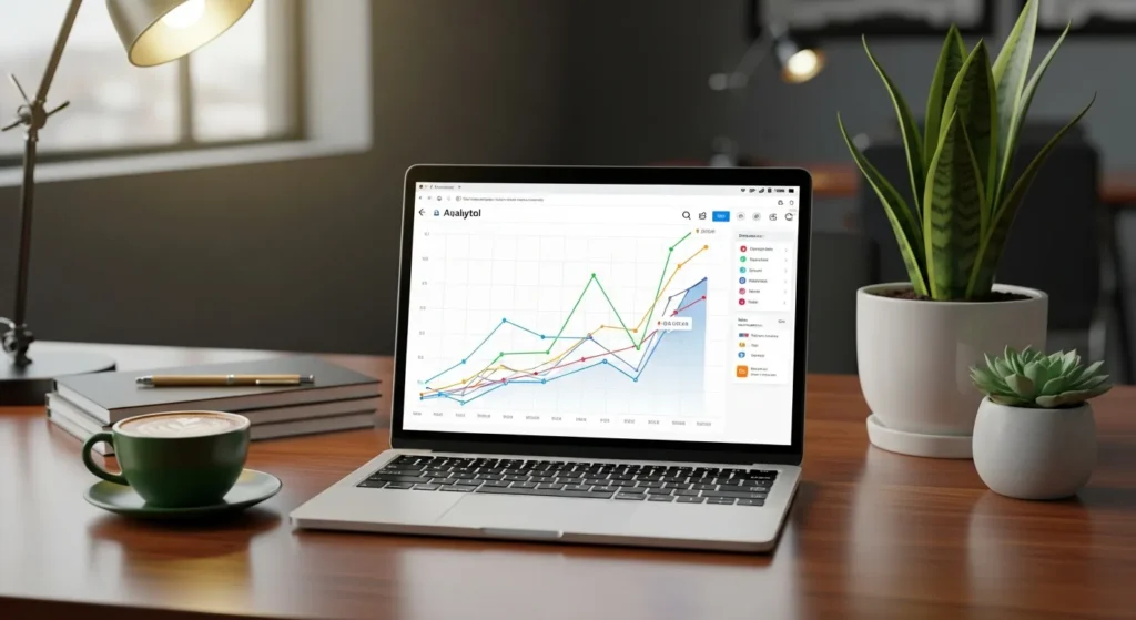 Wykres wzrostu wyników z kampanii social media