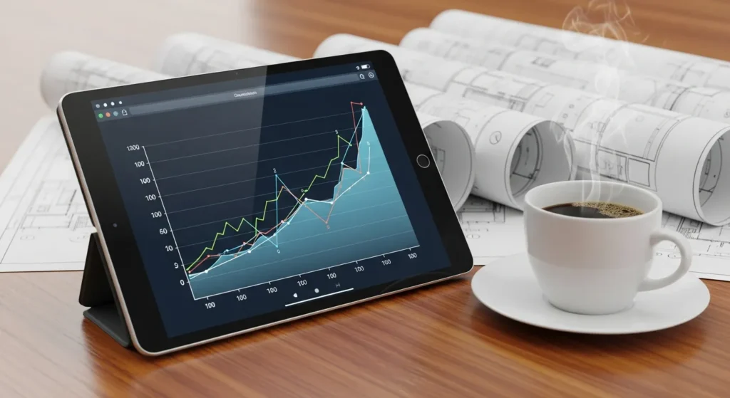 Wykres wzrostu konwersji i ruchu na stronie internetowej