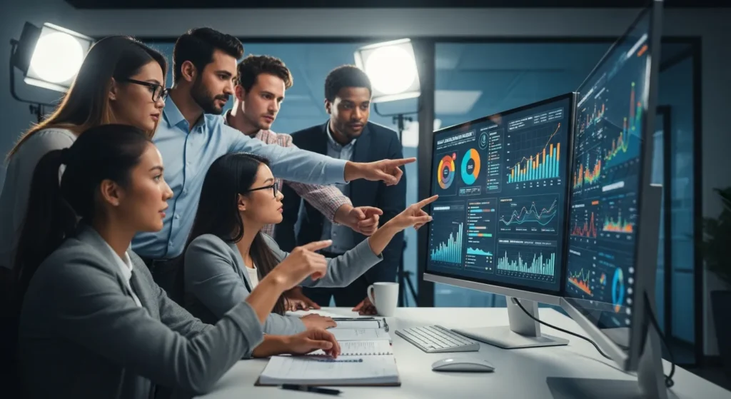 Zespół analizujący wzrost widoczności w wynikach lokalnych Google