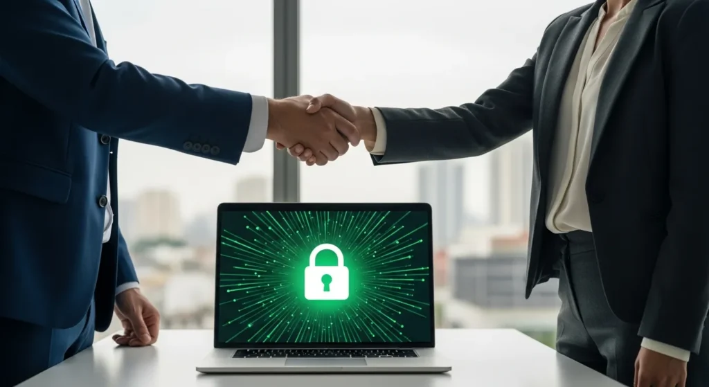 Finalizacja transakcji sprzedaży domeny między firmami