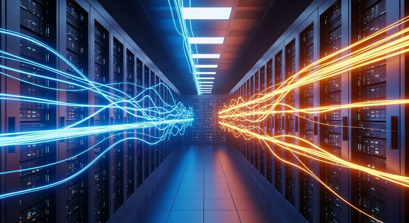 Nowoczesna serwerownia symbolizująca bezpieczny hosting stron