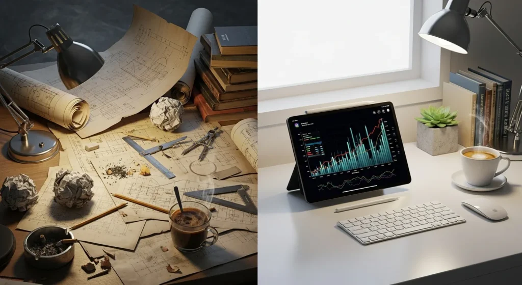 Porównanie starego podejścia do biznesu z nowoczesną analityką cyfrową