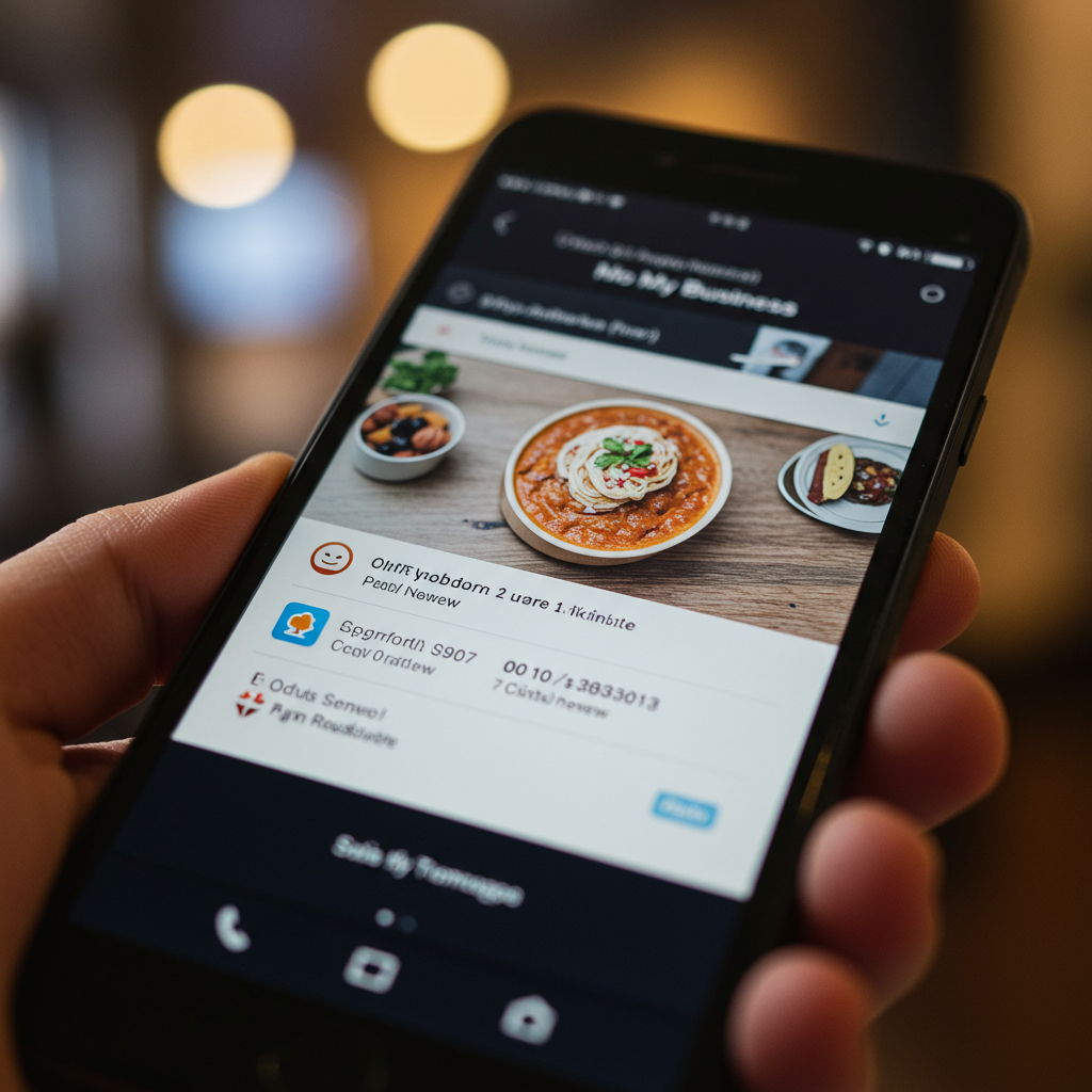 Ekran smartfona z zoptymalizowaną wizytówką Google Moja Firma