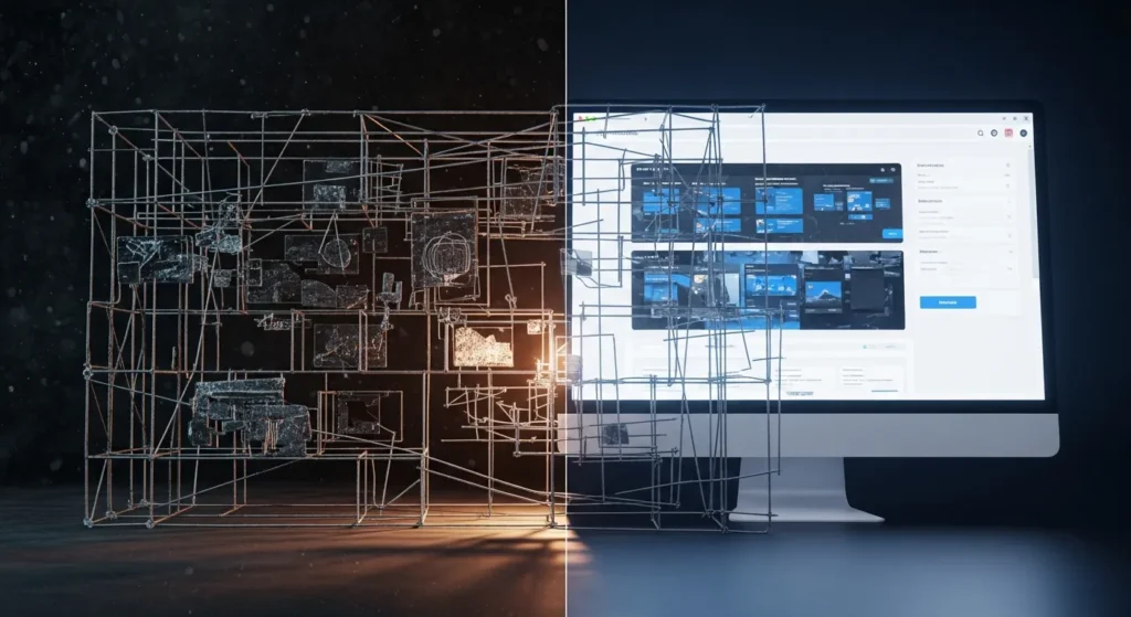 Porównanie starego i nowego wizerunku strony internetowej