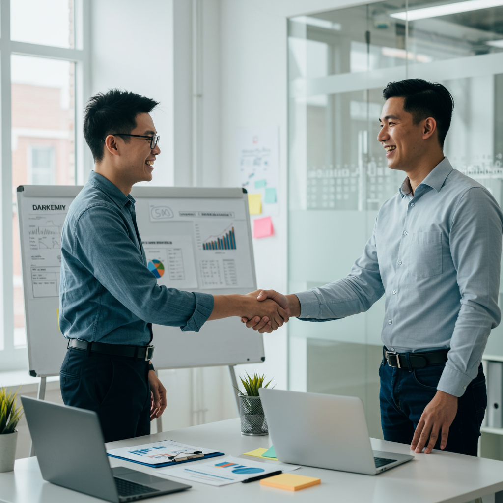 Klient agencji interaktywnej zadowolony z osiągniętych wyników