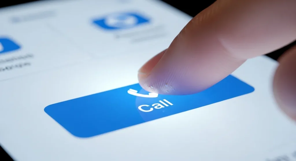 Klient dzwoniący do firmy z poziomu wizytówki Google