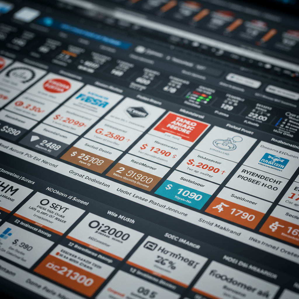 Panel platformy do sprzedaży domen z widocznymi ofertami