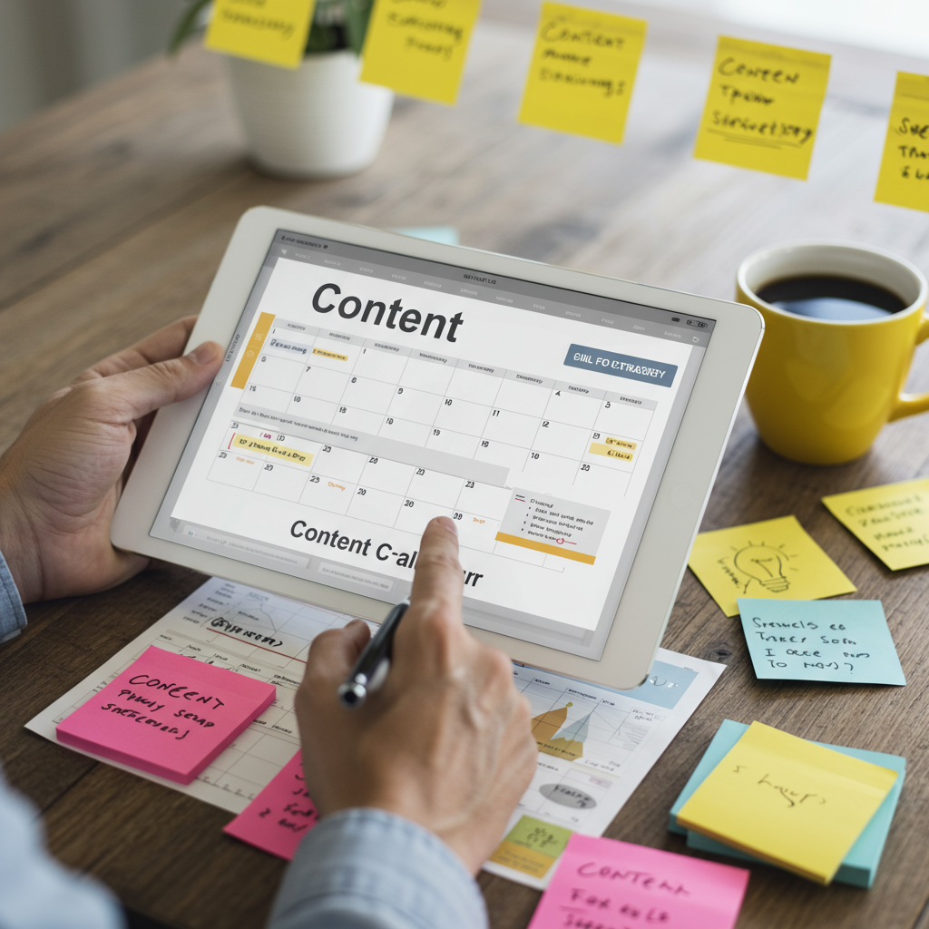 Planowanie strategii content marketingowej na tablecie