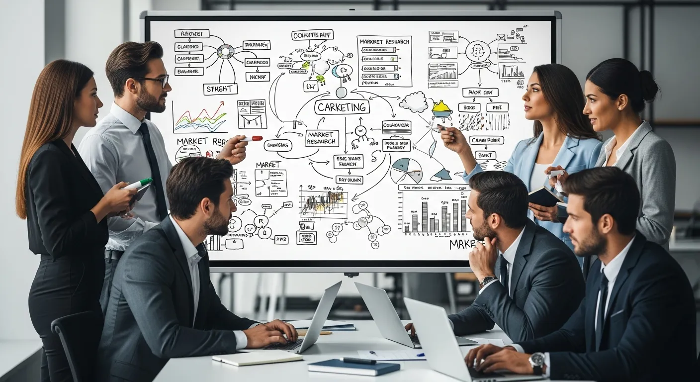 Zespół Agencji Interaktywnej planujący strategię content marketingową