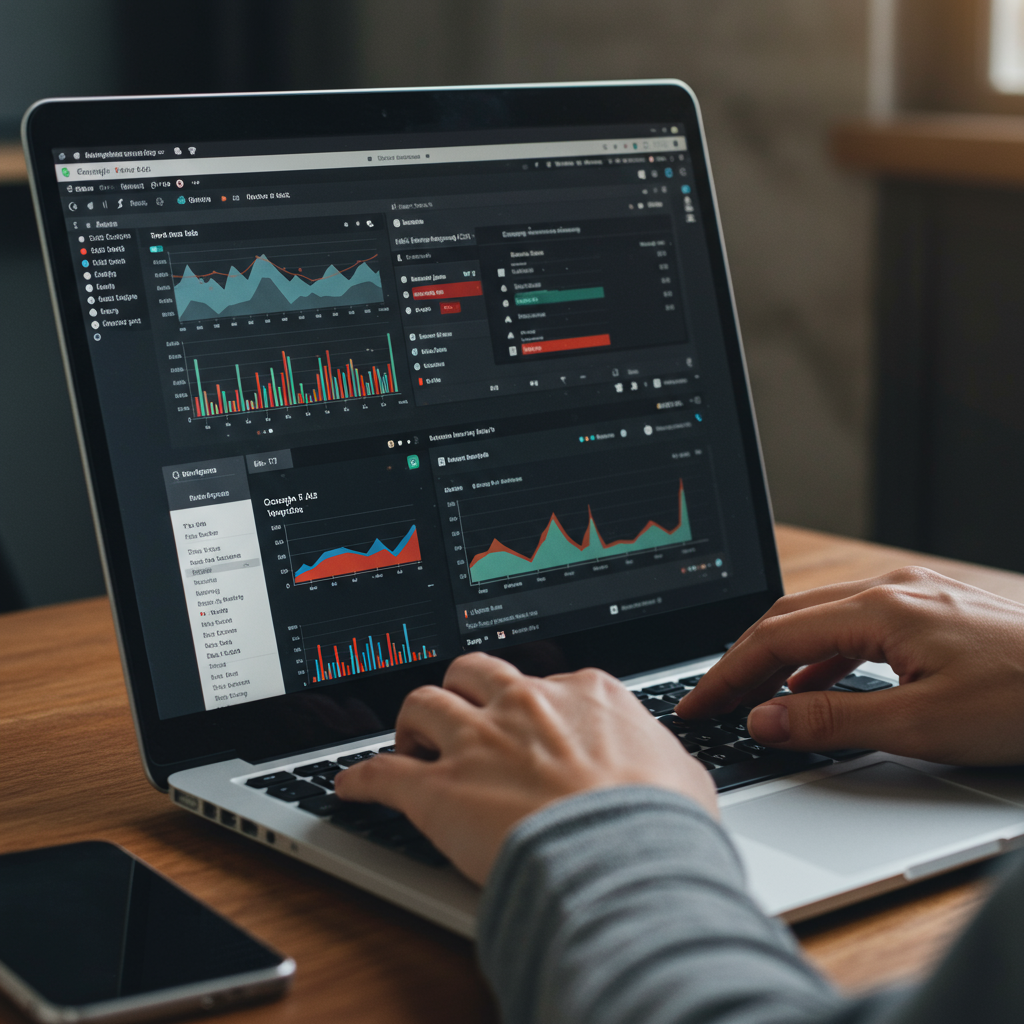 Ręce analityka optymalizującego kampanię Google Ads