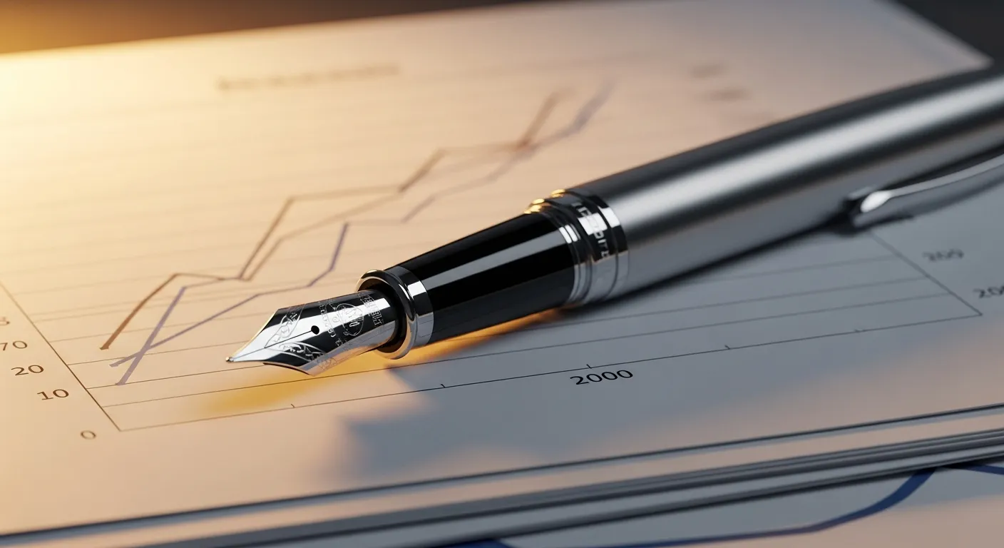 Profesjonalne dokumenty biznesowe i pióro symbolizujące skuteczny copywriting