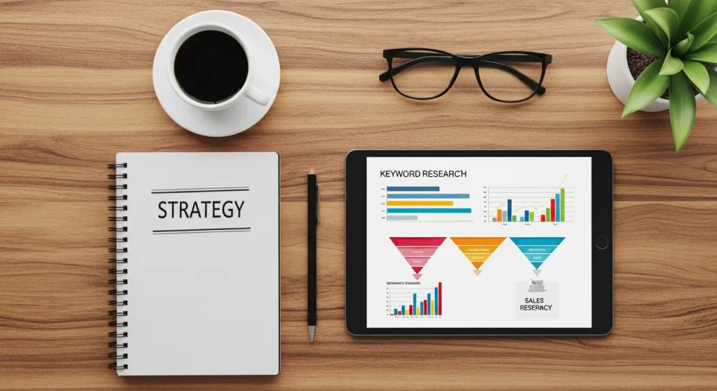 Planowanie strategii content marketingowej i dobór słów kluczowych