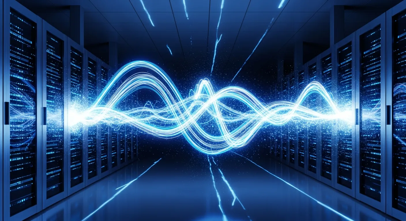 Nowoczesna serwerownia symbolizująca szybki hosting stron
