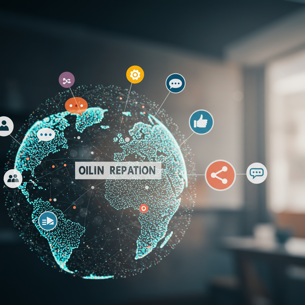 Wizualizacja sieci cyfrowej i wpływu wizerunku online