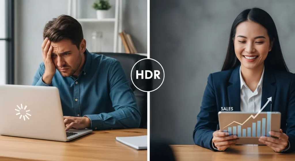 Porównanie wolnej strony powodującej frustrację z szybkim sklepem generującym zyski