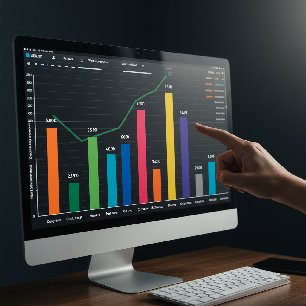 Wykres przedstawiający dynamiczny wzrost ruchu na stronie i konwersji po wdrożeniu pozycjonowania.
