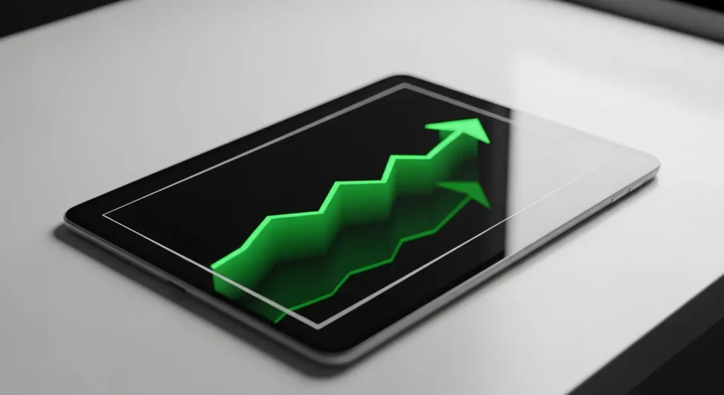 Wykres wzrostu sprzedaży po optymalizacji hostingu