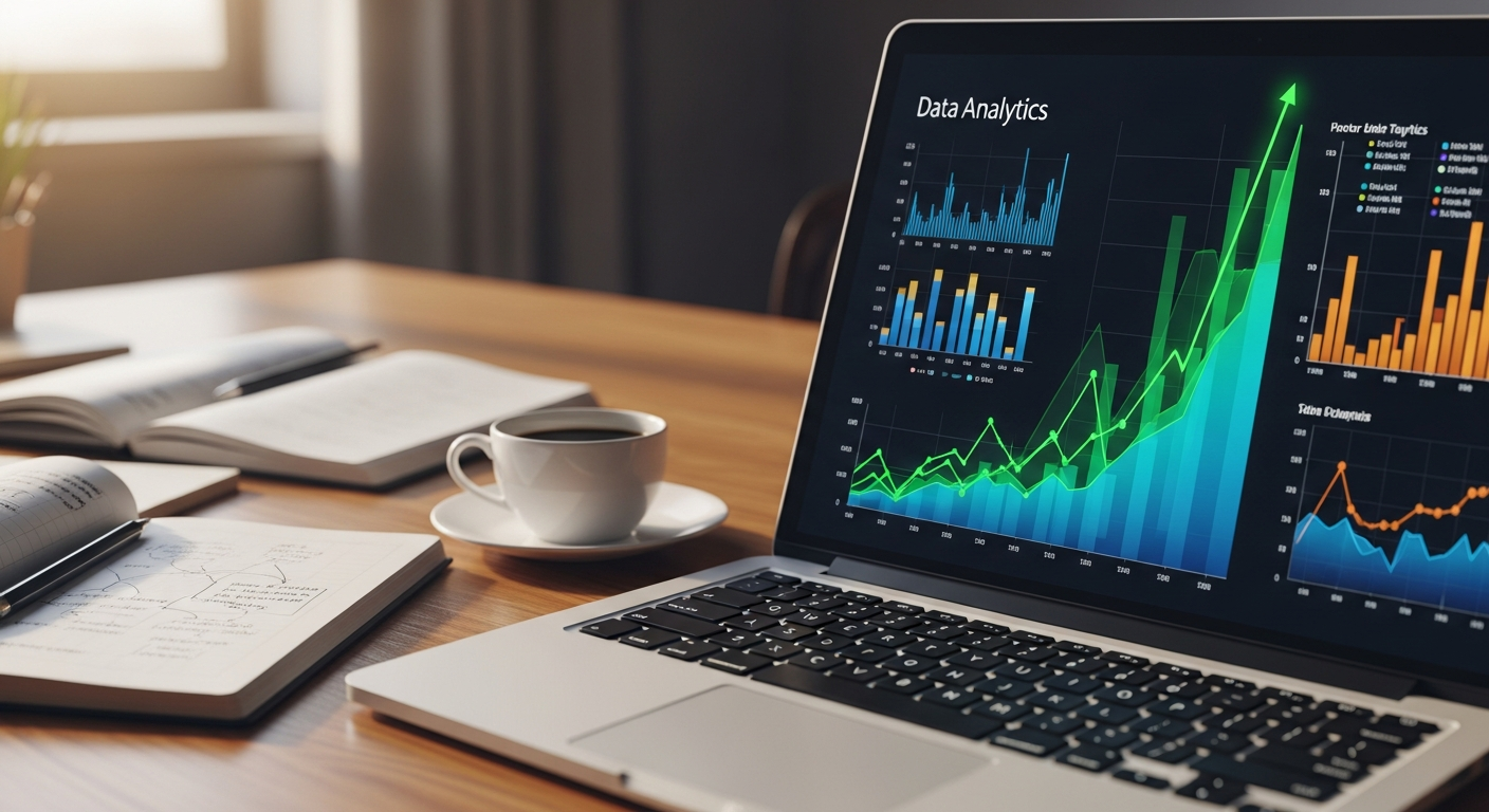 Wykresy wzrostu ruchu na stronie internetowej dzięki wdrożeniu content marketingu