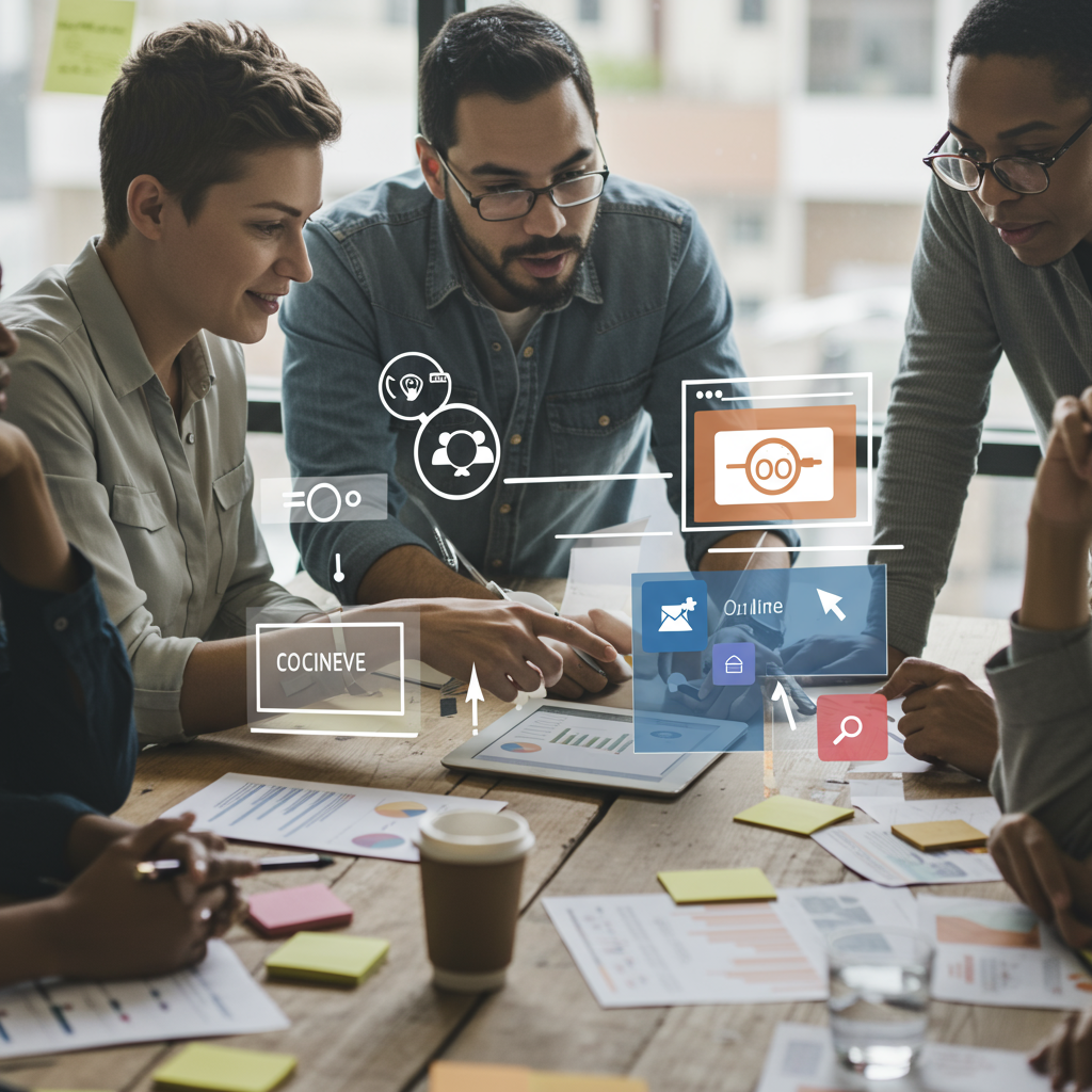 Zespół specjalistów agencji interaktywnej tworzący strategię wizerunku w sieci dla klienta.