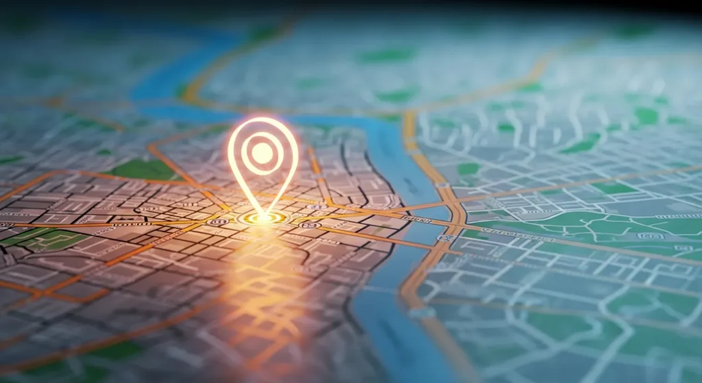 Lokalne pozycjonowanie na mapie miasta