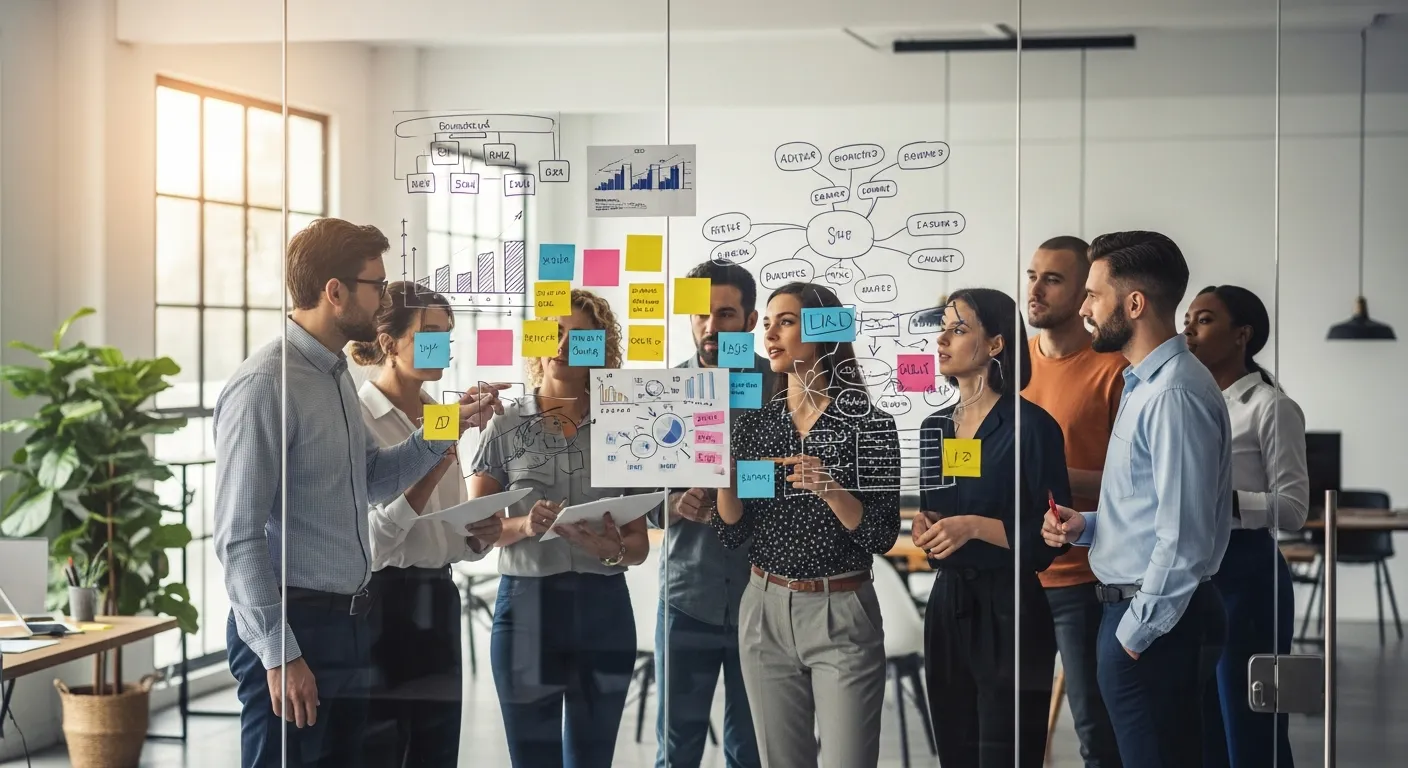 Zespół Agencji Interaktywnej planujący strategię social media