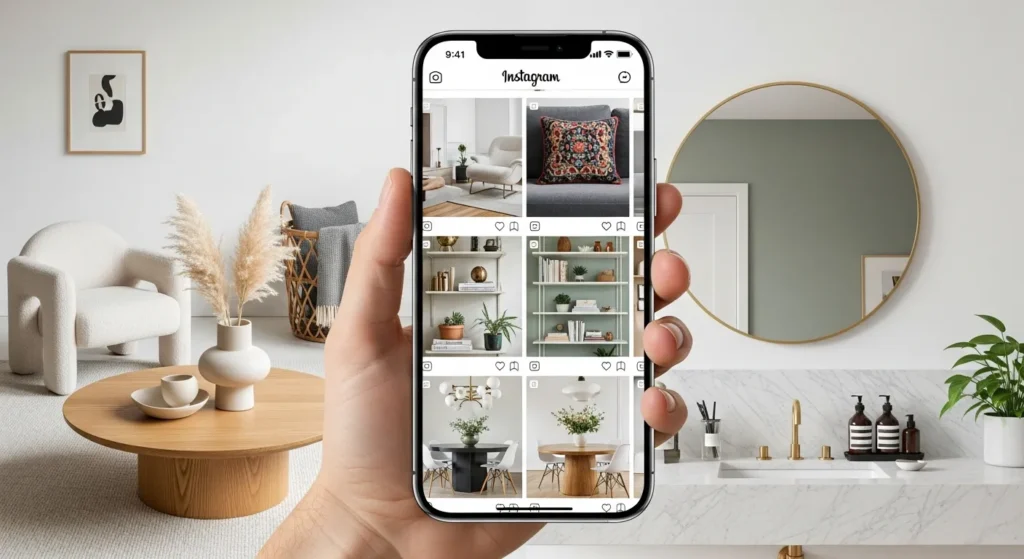 Estetyczny feed na Instagramie branży Home Decor
