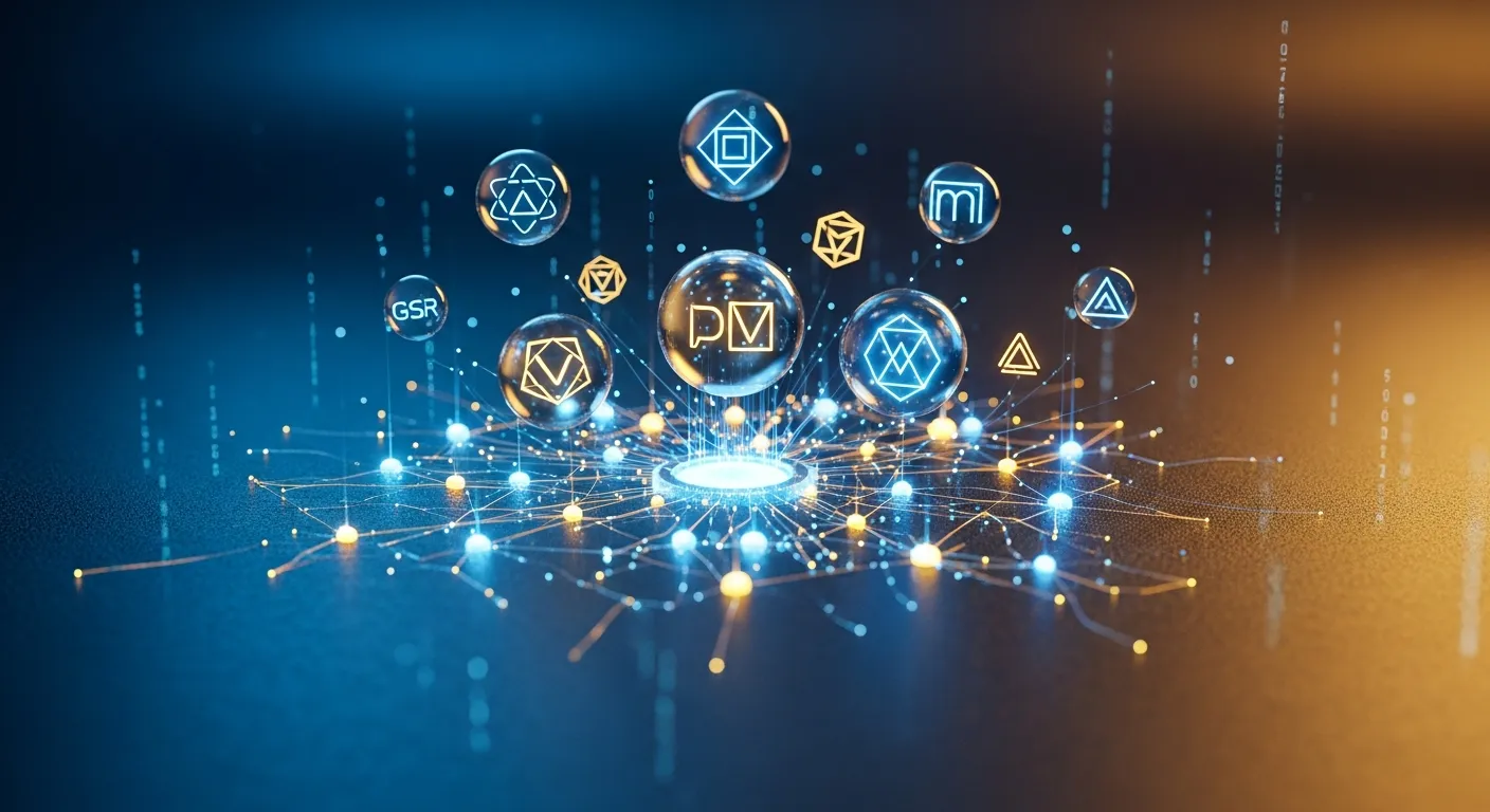 Cyfrowa sieć reprezentująca rynek sprzedaży domen i inwestycje cyfrowe