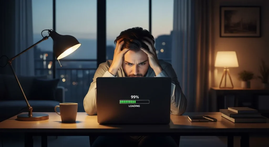 Frustracja użytkownika spowodowana wolnym ładowaniem strony