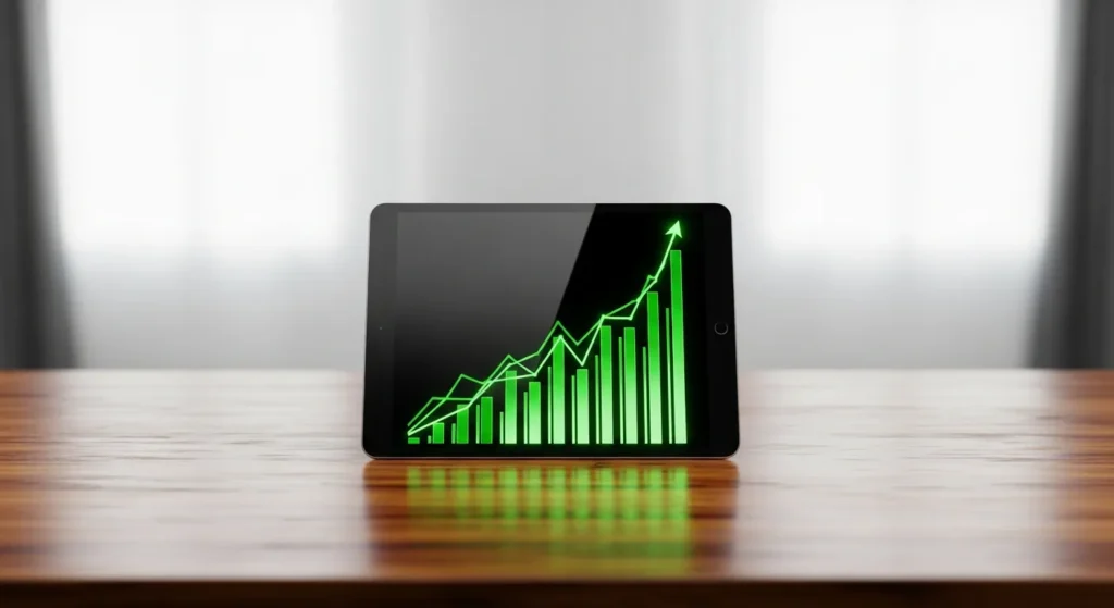 Wykres wzrostu sprzedaży po optymalizacji hostingu