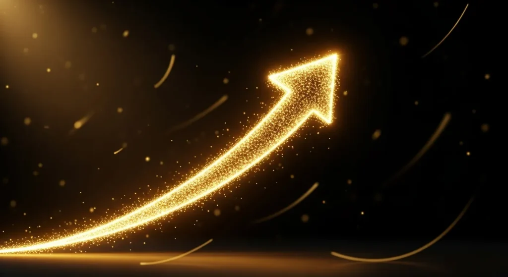 Wykres wzrostu sprzedaży i ruchu na stronie dzięki pozycjonowaniu